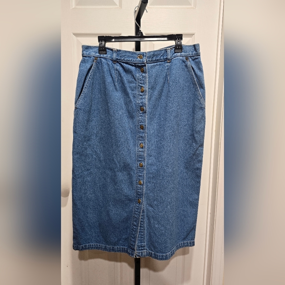 Vintage Original Russ Sport Company Denim Blue Jean Skirt